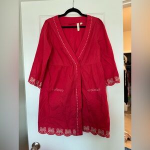 Elegant Red Women's Robe
